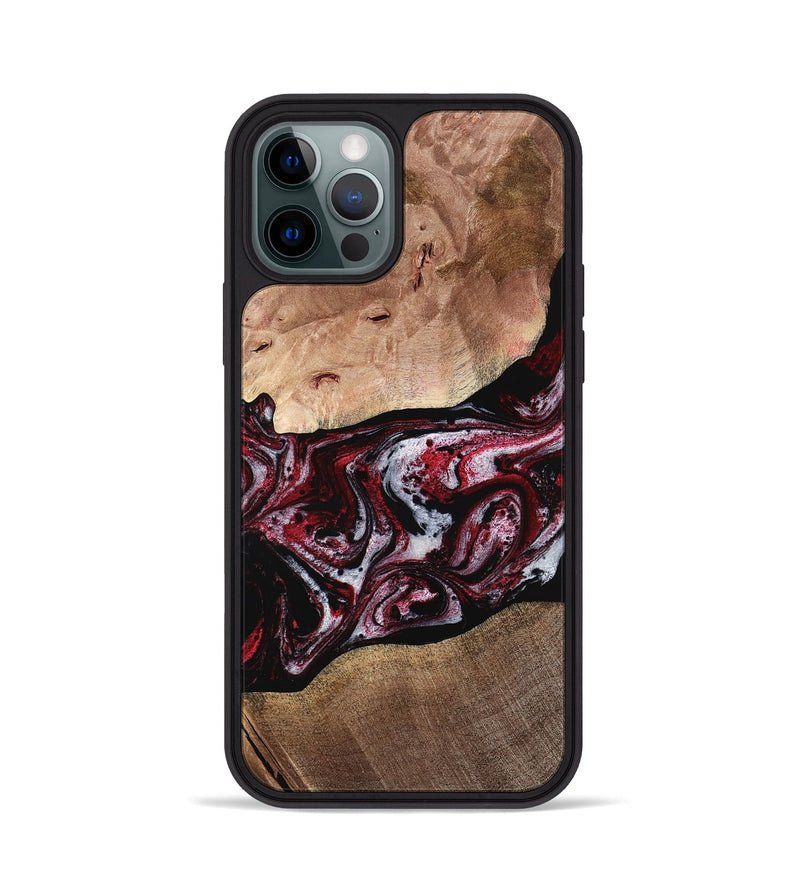 iPhone 12 Pro Wood Phone Case - Shantel (Red, 767943)