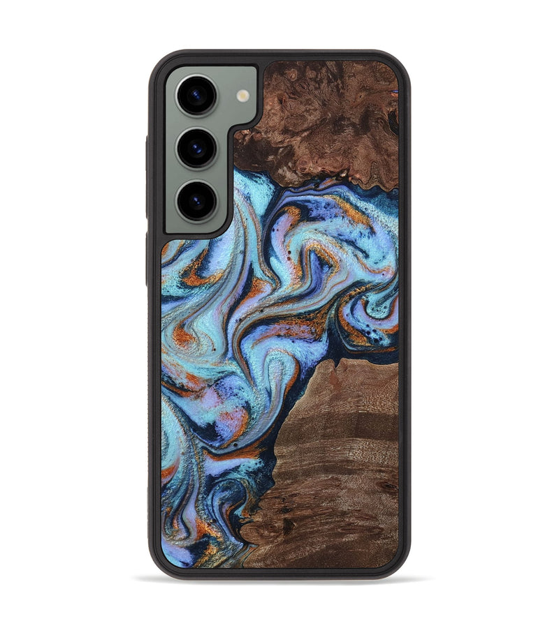 Galaxy S23 Plus Wood Phone Case - Elroy (Teal & Gold, 767952)