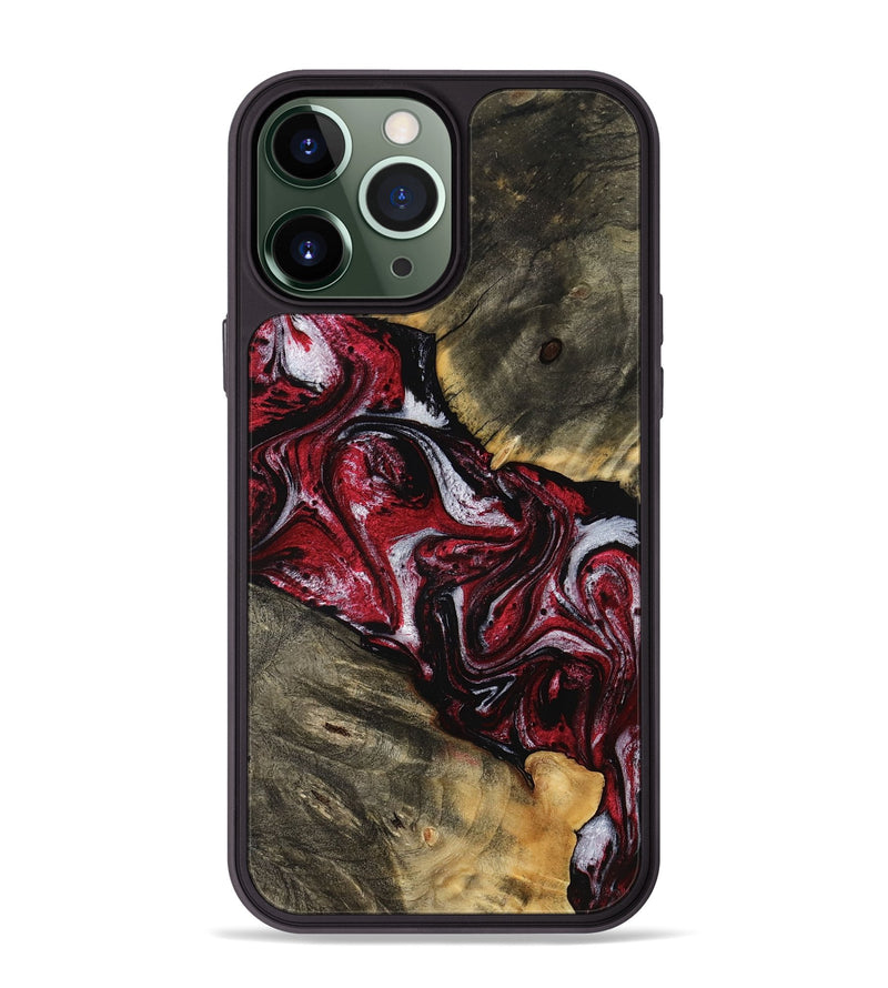 iPhone 13 Pro Max Wood Phone Case - Laurel (Red, 767960)