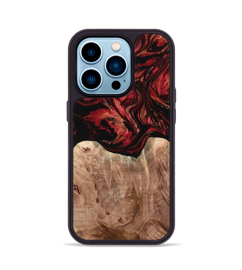 iPhone 14 Pro Wood Phone Case - Tanner (Red, 767964)