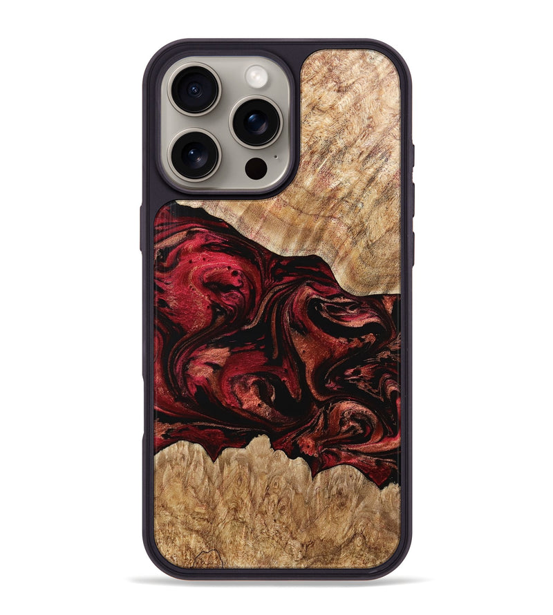 iPhone 16 Pro Max Wood Phone Case - Alyce (Red, 767970)