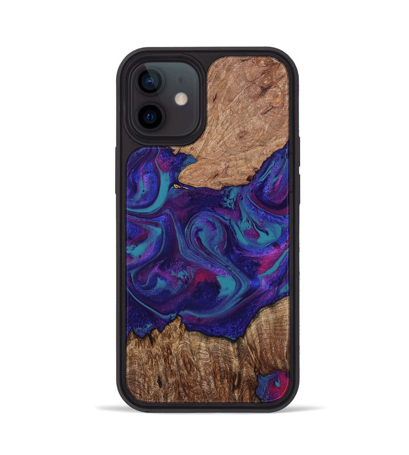 iPhone 12 Wood Phone Case - Kaci (Purple, 768001)