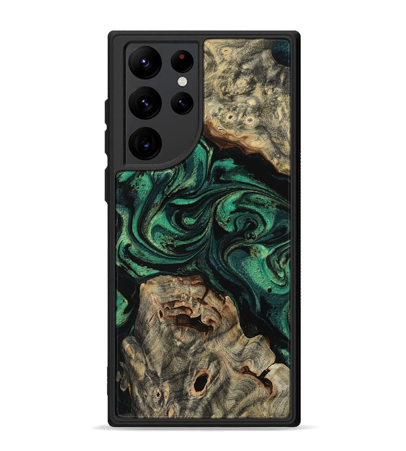 Galaxy S22 Ultra Wood Phone Case - Kamila (Green, 768463)