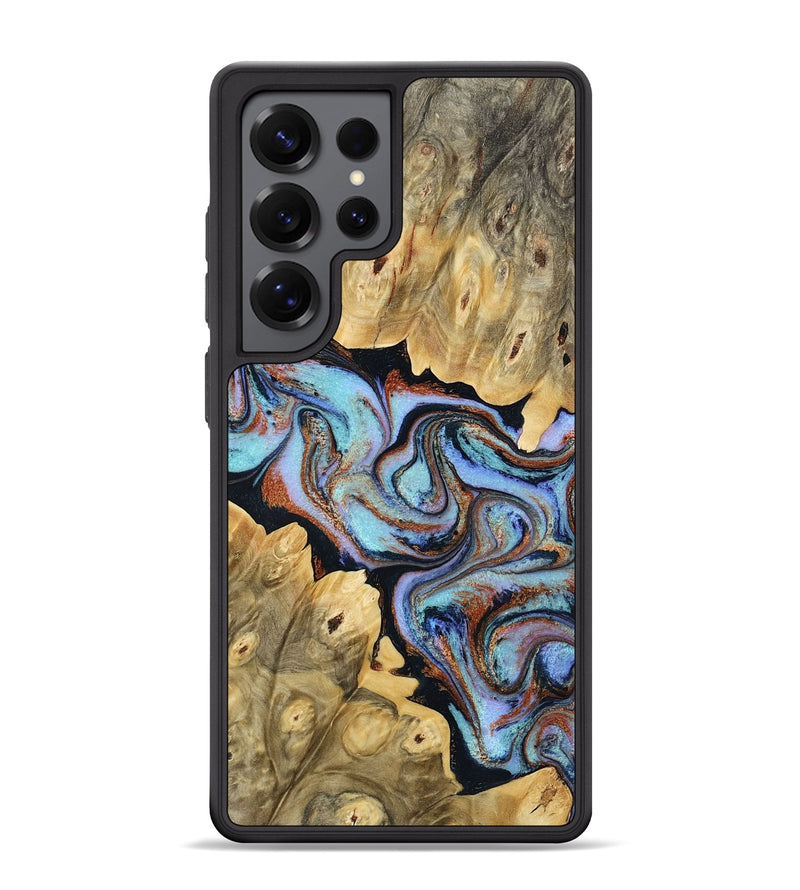 Galaxy S25 Ultra Wood Phone Case - Chelsea (Teal & Gold, 768466)