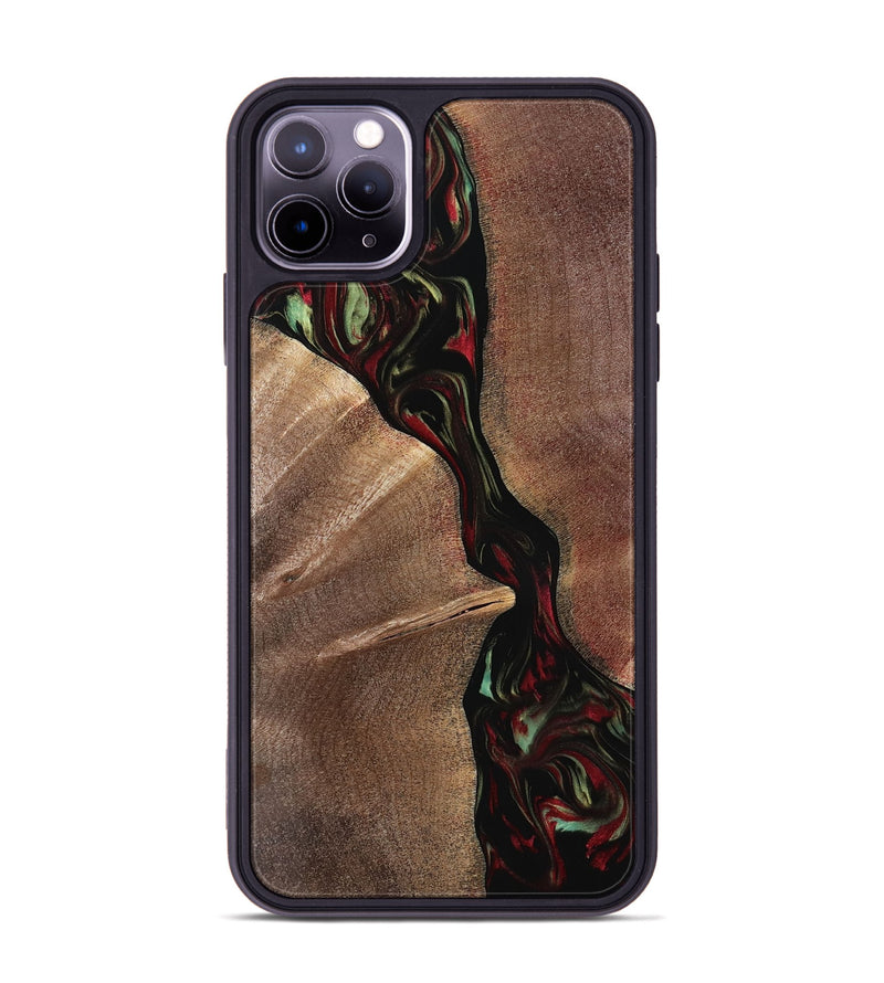 iPhone 11 Pro Max Wood Phone Case - Aracely (Red, 768554)
