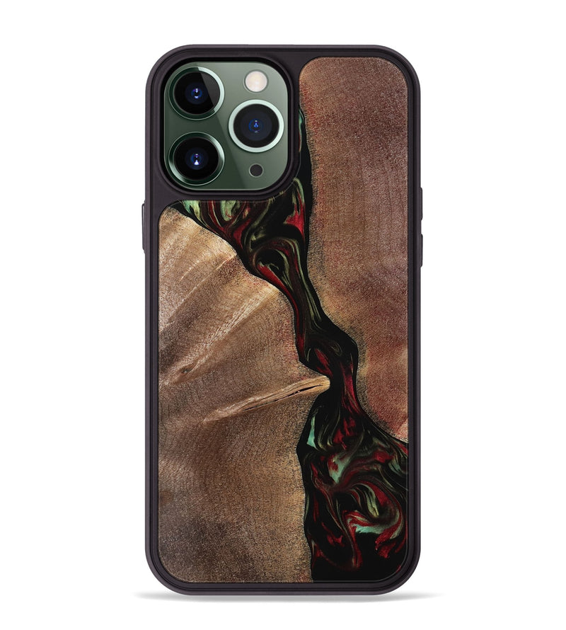 iPhone 13 Pro Max Wood Phone Case - Aracely (Red, 768554)