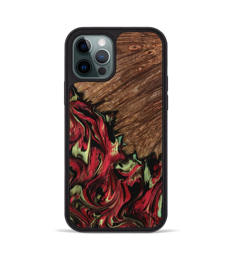 iPhone 12 Pro Wood Phone Case - Hobson (Red, 768579)