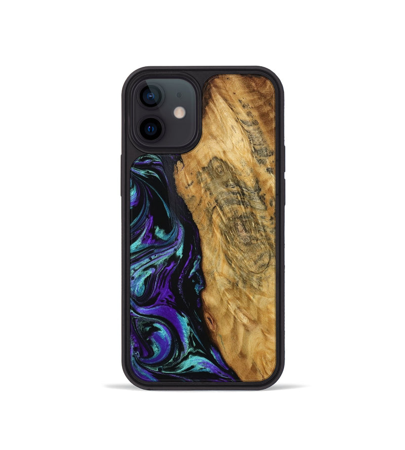 iPhone 12 mini Wood Phone Case - Erick (Purple, 768595)