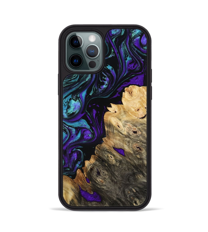 iPhone 12 Pro Wood Phone Case - Marlen (Purple, 768612)