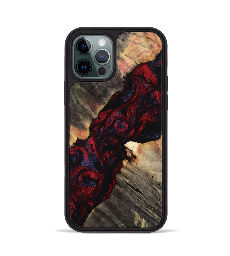 iPhone 12 Pro Wood Phone Case - Adlai (Red, 768857)