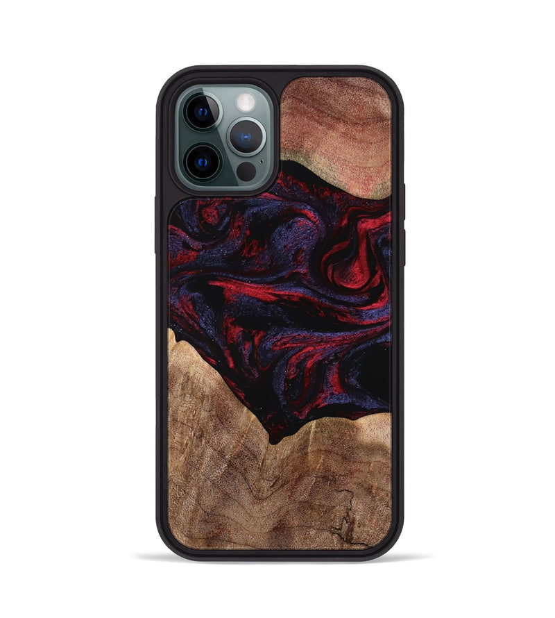 iPhone 12 Pro Wood Phone Case - Dillan (Red, 768876)