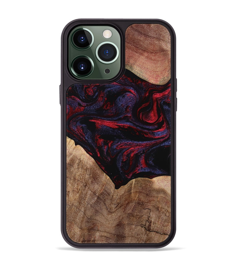 iPhone 13 Pro Max Wood Phone Case - Dillan (Red, 768876)