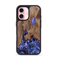iPhone 16 Wood Phone Case - Diann (Purple, 768887)