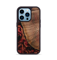 iPhone 14 Pro Wood Phone Case - Demi (Red, 768898)