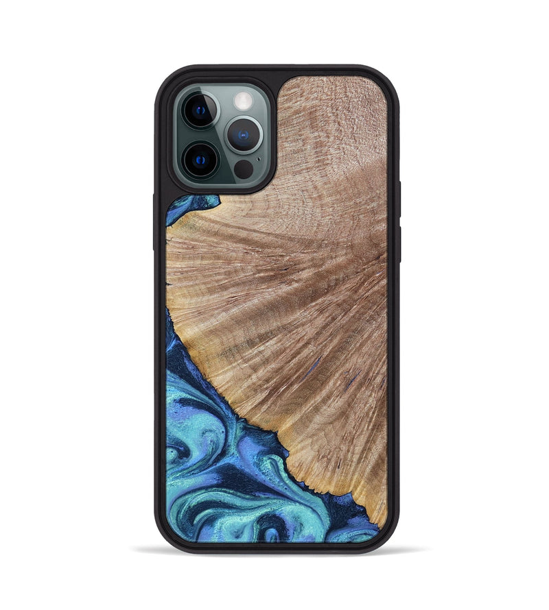 iPhone 12 Pro Wood Phone Case - Emmitt (Blue, 769090)