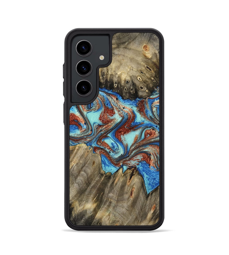 Galaxy S24 Wood Phone Case - Laquita (Teal & Gold, 769709)