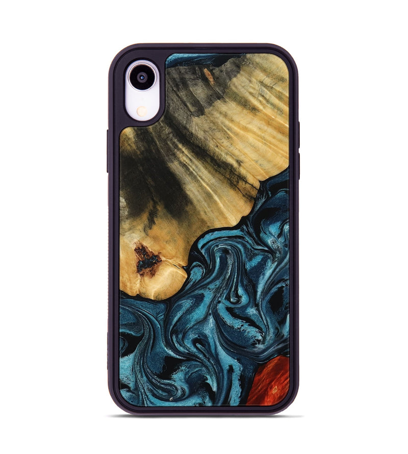 iPhone Xr Wood Phone Case - Toni (Blue, 770008)
