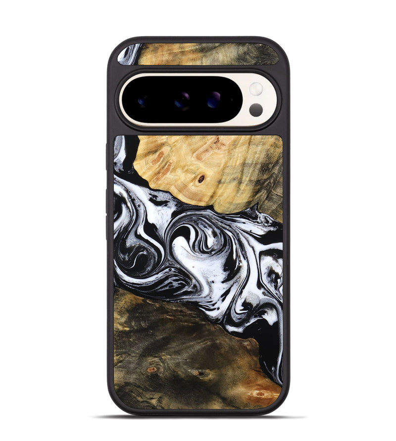 Pixel 9 Wood Phone Case - Sandra (Black & White, 770065)