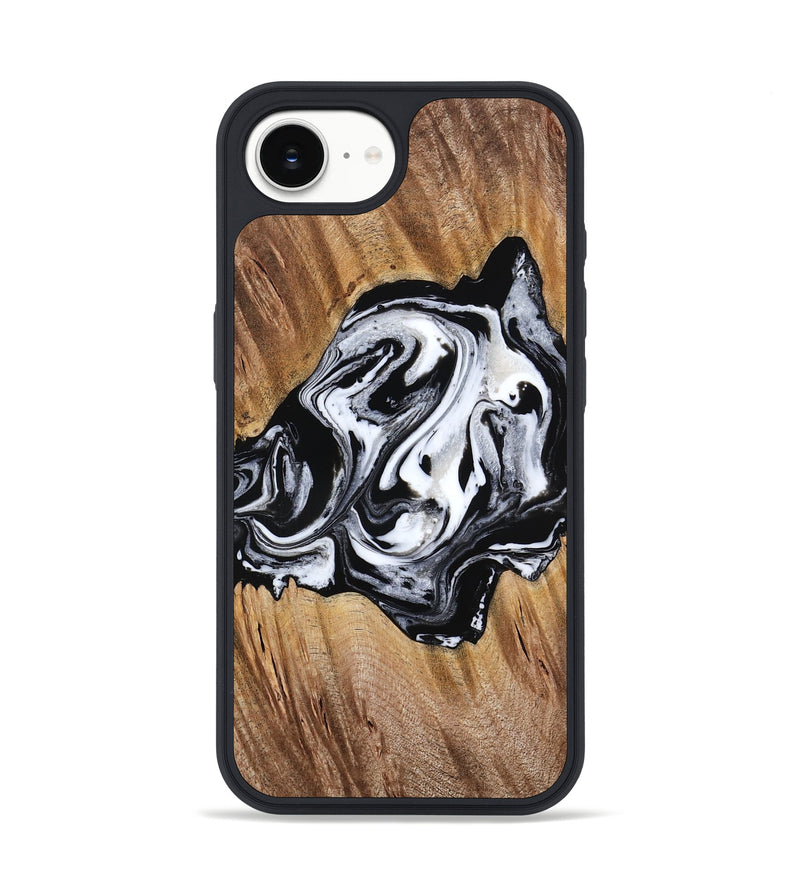 iPhone 16e Wood Phone Case - Allison (Black & White, 770168)