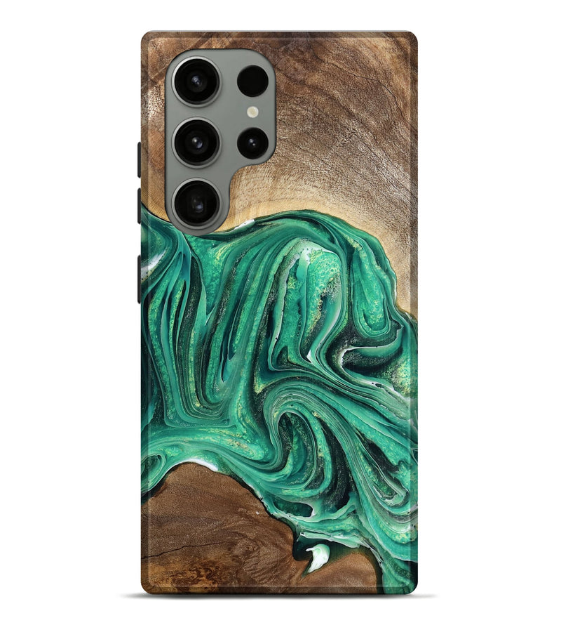 Galaxy S23 Ultra Wood Live Edge Phone Case - Eris (Green, 770221)