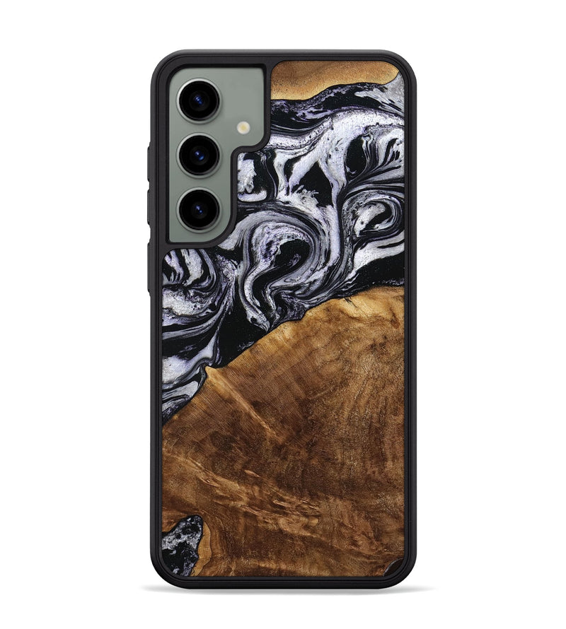 Galaxy S24 Plus Wood Phone Case - Adalynn (Black & White, 770259)