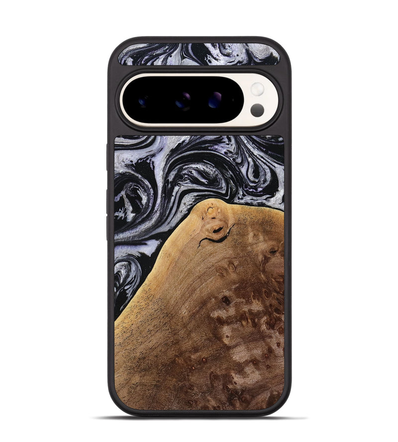 Pixel 9 Wood Phone Case - Alvie (Black & White, 770260)