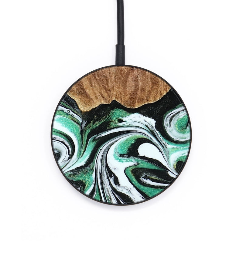 Circle Wood Wireless Charger - Claudia (Green, 770300)
