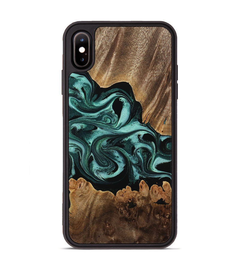 iPhone Xs Max Wood Phone Case - Lizzie (Green, 770841)