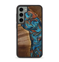 Galaxy S23 Plus Wood Phone Case - Earlene (Teal & Gold, 770860)