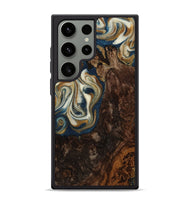 Galaxy S24 Ultra Wood Phone Case - Kinslee (Teal & Gold, 770890)