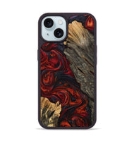 iPhone 15 Wood Phone Case - Charlie (Red, 771028)