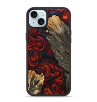 iPhone 15 Plus Wood Phone Case - Charlie (Red, 771028)