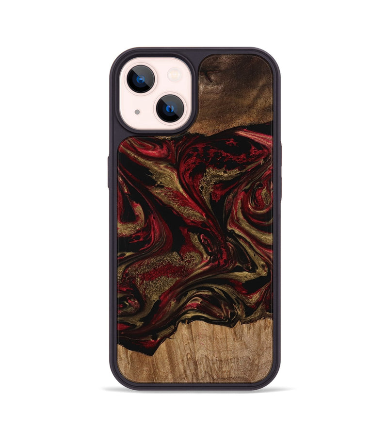 iPhone 14 Wood Phone Case - Evelynn (Red, 771521)