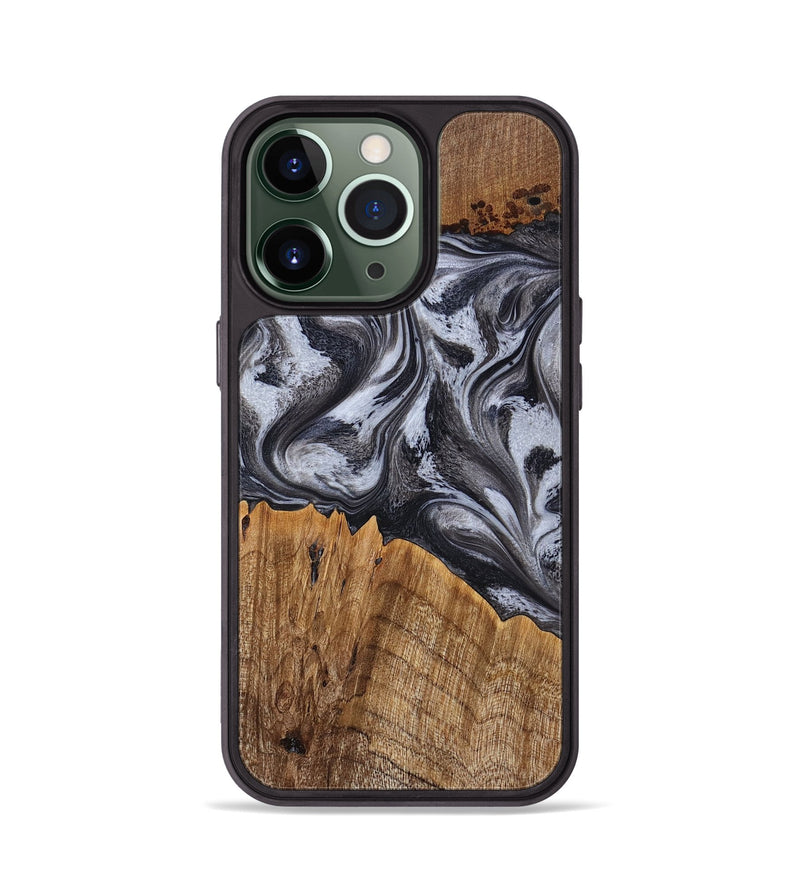 iPhone 13 Pro Wood Phone Case - Austin (Black & White, 771579)