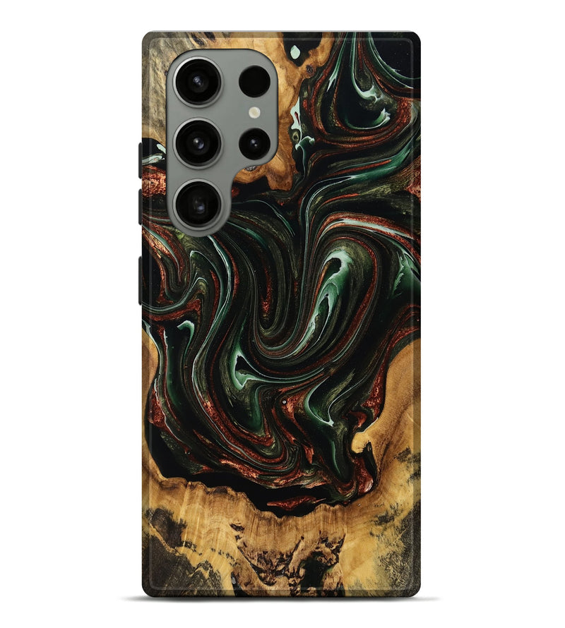 Galaxy S23 Ultra Wood Live Edge Phone Case - Jaheim (Green, 771742)