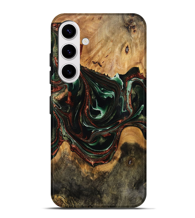 Galaxy S25 Plus Wood Live Edge Phone Case - Zayla (Green, 771744)