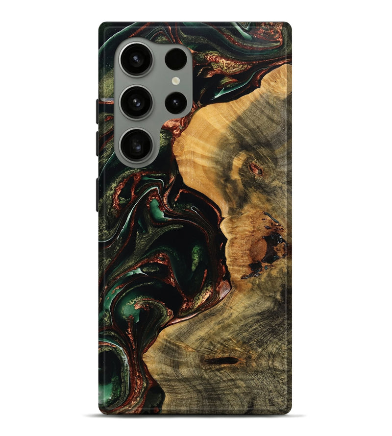 Galaxy S24 Ultra Wood Live Edge Phone Case - Jewel (Green, 771746)