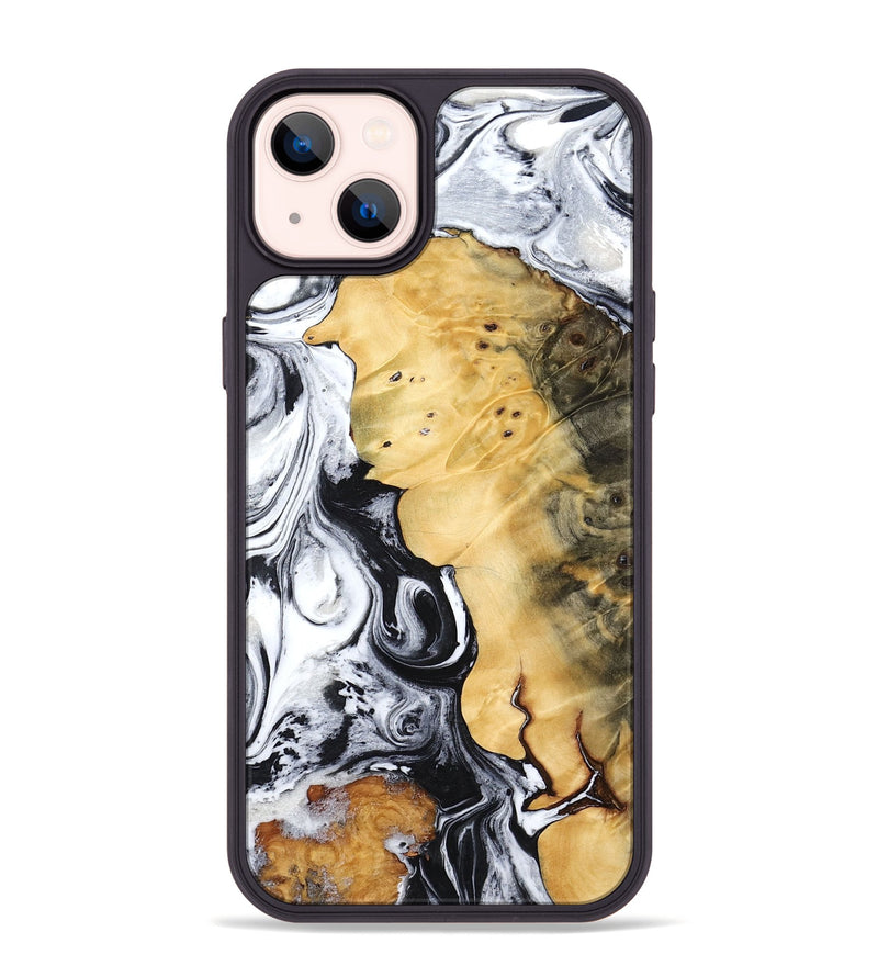 iPhone 14 Plus Wood Phone Case - Quincy (Black & White, 771852)