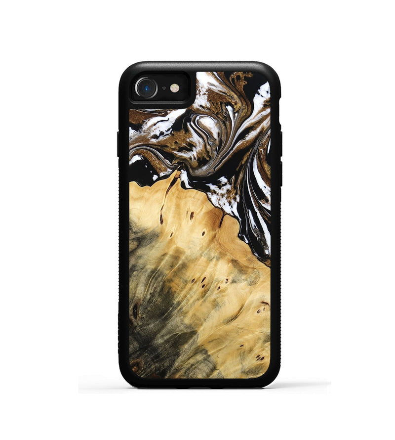 iPhone SE Wood Phone Case - Iona (Black & White, 771868)