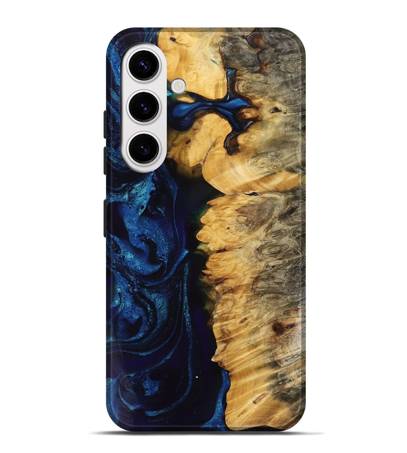 Galaxy S25 Plus Wood Live Edge Phone Case - Tylor (Blue, 771947)