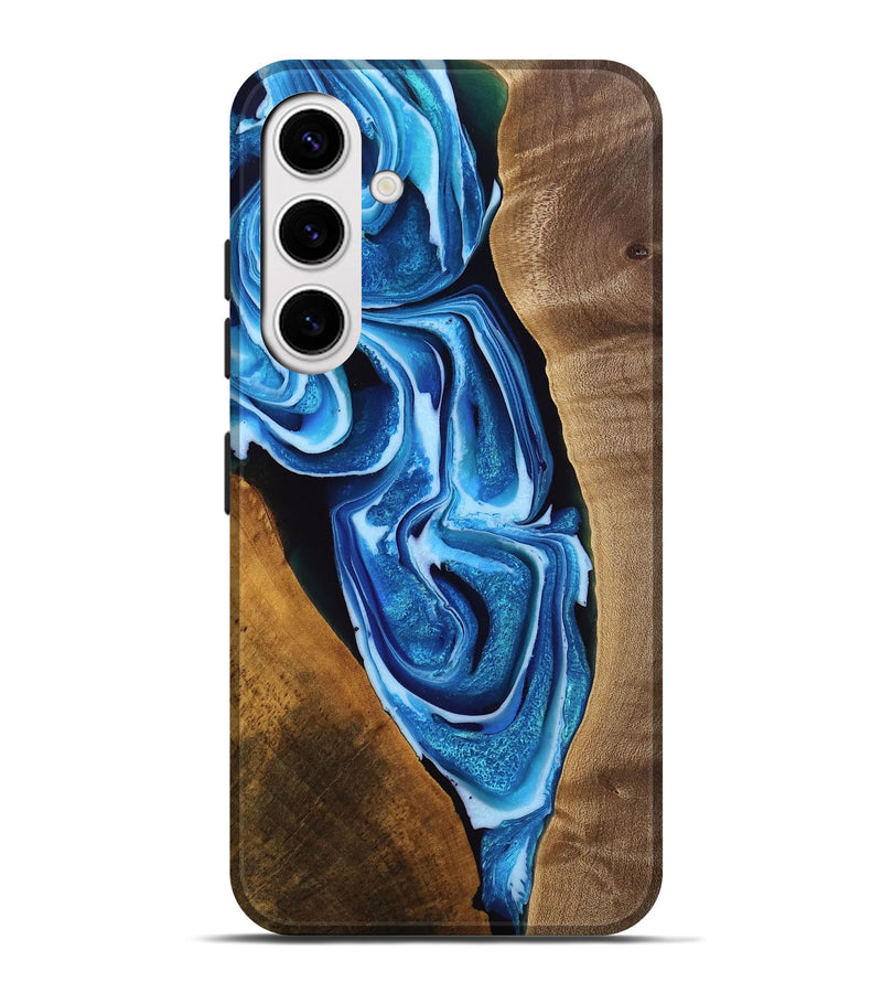 Galaxy S25 Plus Wood Live Edge Phone Case - Everly (Blue, 771961)