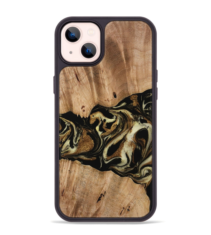 iPhone 14 Plus Wood Phone Case - Sol (Black & White, 772044)