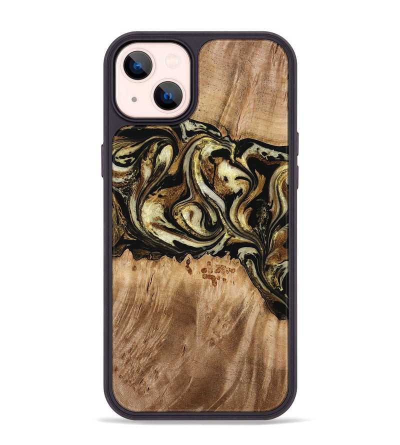 iPhone 14 Plus Wood Phone Case - Earnest (Black & White, 772056)
