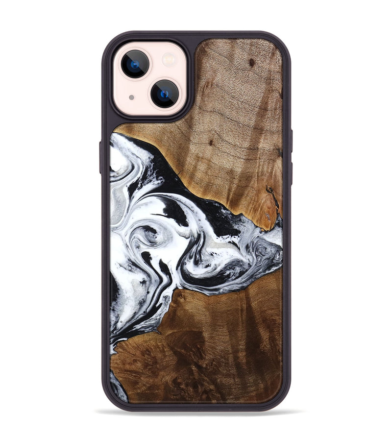 iPhone 14 Plus Wood Phone Case - Shanon (Black & White, 772070)