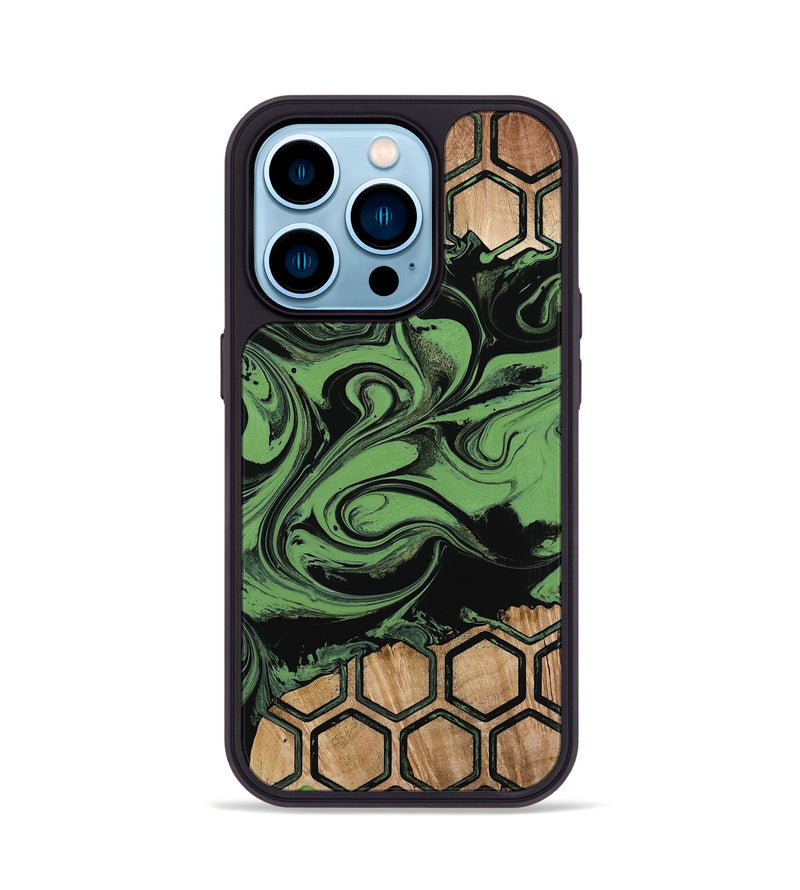 iPhone 14 Pro Wood Phone Case - Amoura (Pattern, 773626)