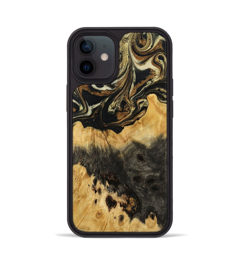 iPhone 12 Wood Phone Case - Shyann (Black & White, 774924)