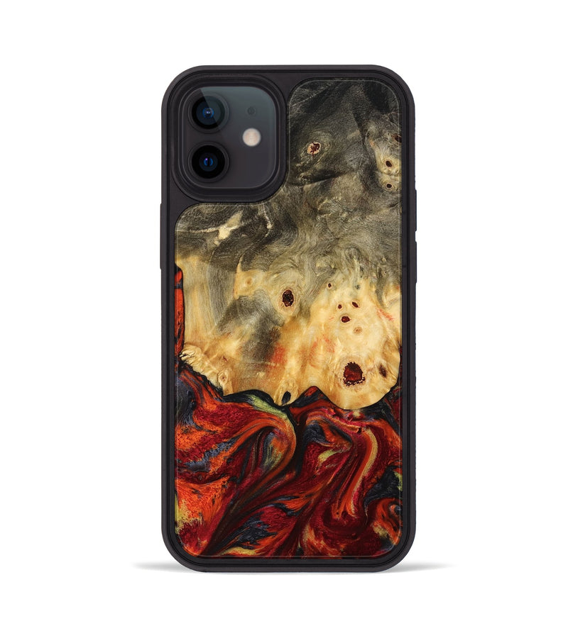 iPhone 12 Wood Phone Case - Tosha (Red, 774942)