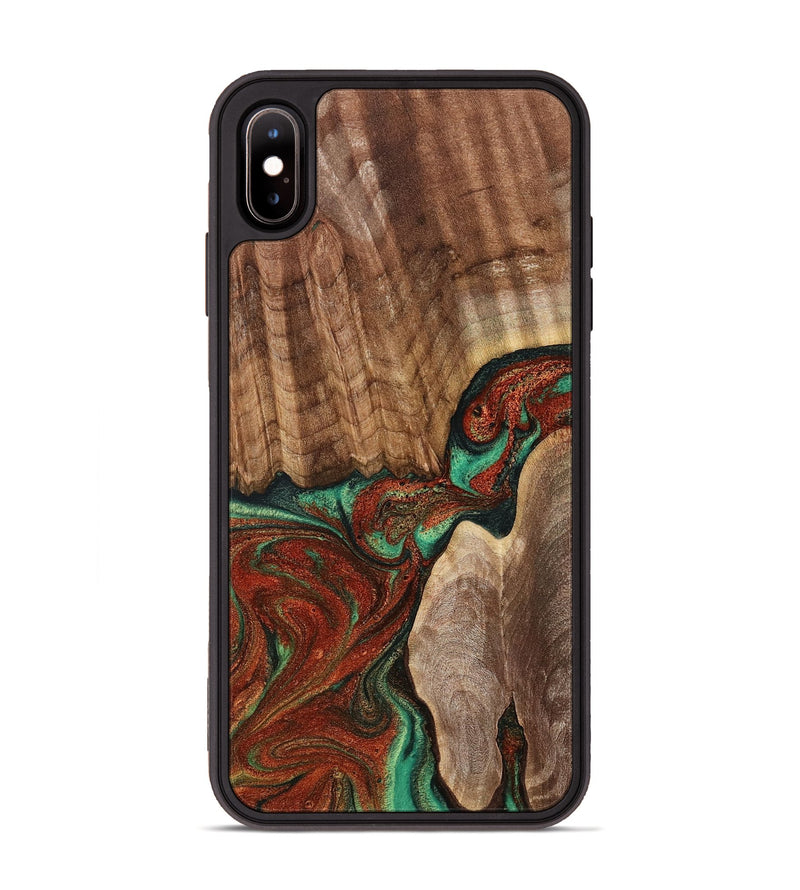 iPhone Xs Max Wood Phone Case - Bailee (Green, 774952)